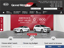 Tablet Screenshot of grandwestkia.com